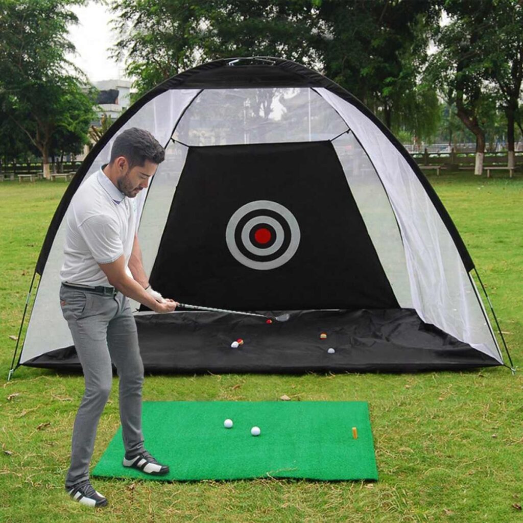 Golf Practice Net Tent For Indoor And Outdoor Golf Training