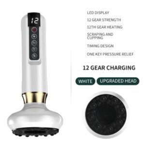 Electric Vacuum Cupping Massager For Body Anti-Cellulite Suction 💆🏻‍♀️ - White, 12speed charging
