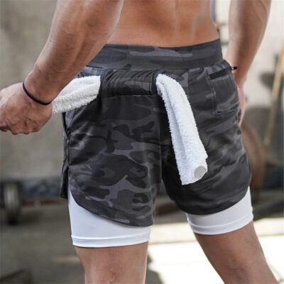 Compression Shorts With Internal And External Pockets For Sports - Image 5