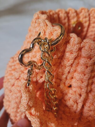 Wonderful Papaya Flower Crochet Handbag By Chrysantemum 🪷 - Image 5